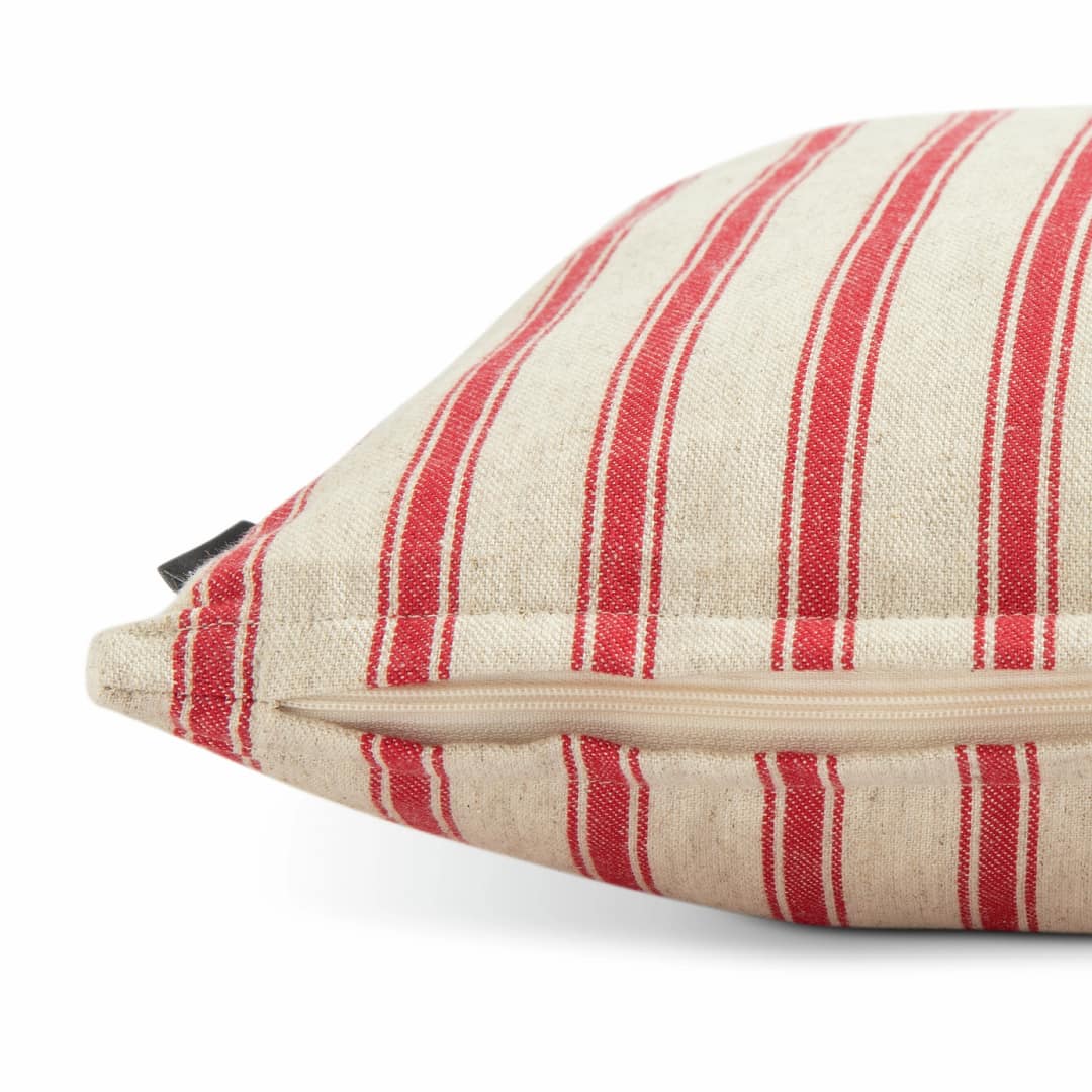 Habitat Red Dye Yarn Stripe Cushion Cover - 2 Pack - Image 2