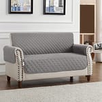 Silver 2 Seater Sofa Couch Cover
