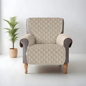 Beige 1 Seater Sofa Couch Cover