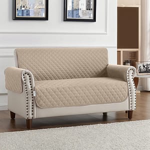 Beige 2 Seater Sofa Couch Cover