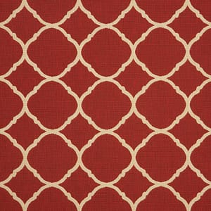 Crimson Lattice Sunbrella Fabric – Durable & Stylish
