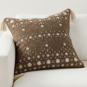 Morey Embroidered Throw Pillow Cover 2006