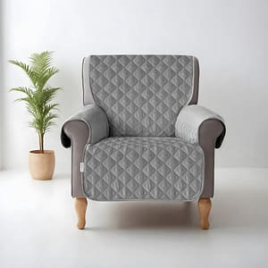 Silver 1 Seater Sofa Couch Cover