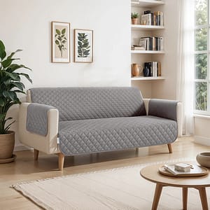 Silver 3 Seater Sofa Couch Cover