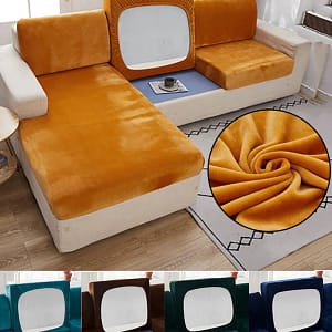 Velvet Sofa Seat Covers Plush Cushion Cover