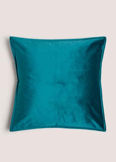Elegant Teal Velvet Large Cushion – Plush 55 × 55 cm Decorative Pillow