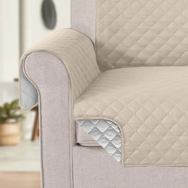Beige 1 Seater Sofa Couch Cover