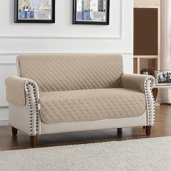 Beige 2 Seater Sofa Couch Cover