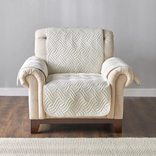 Ivory Wave 1-Seater Sofa Cover
