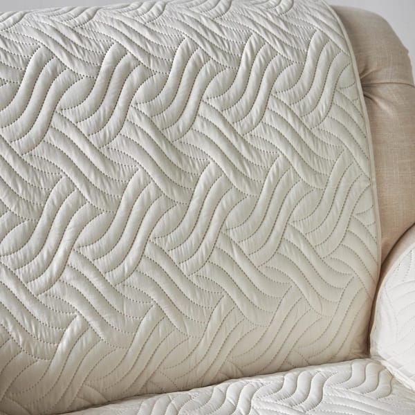 Ivory Wave 1-Seater Sofa Cover