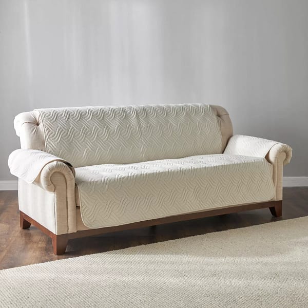 Ivory Wave 3-Seater Sofa Cover