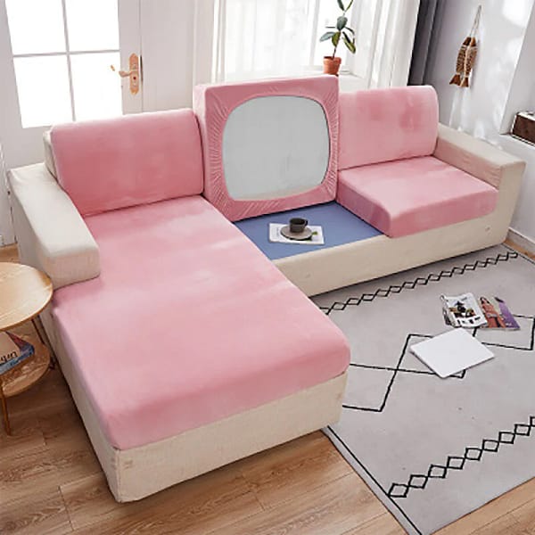 Velvet Sofa Seat Covers Plush Cushion Cover - Image 3